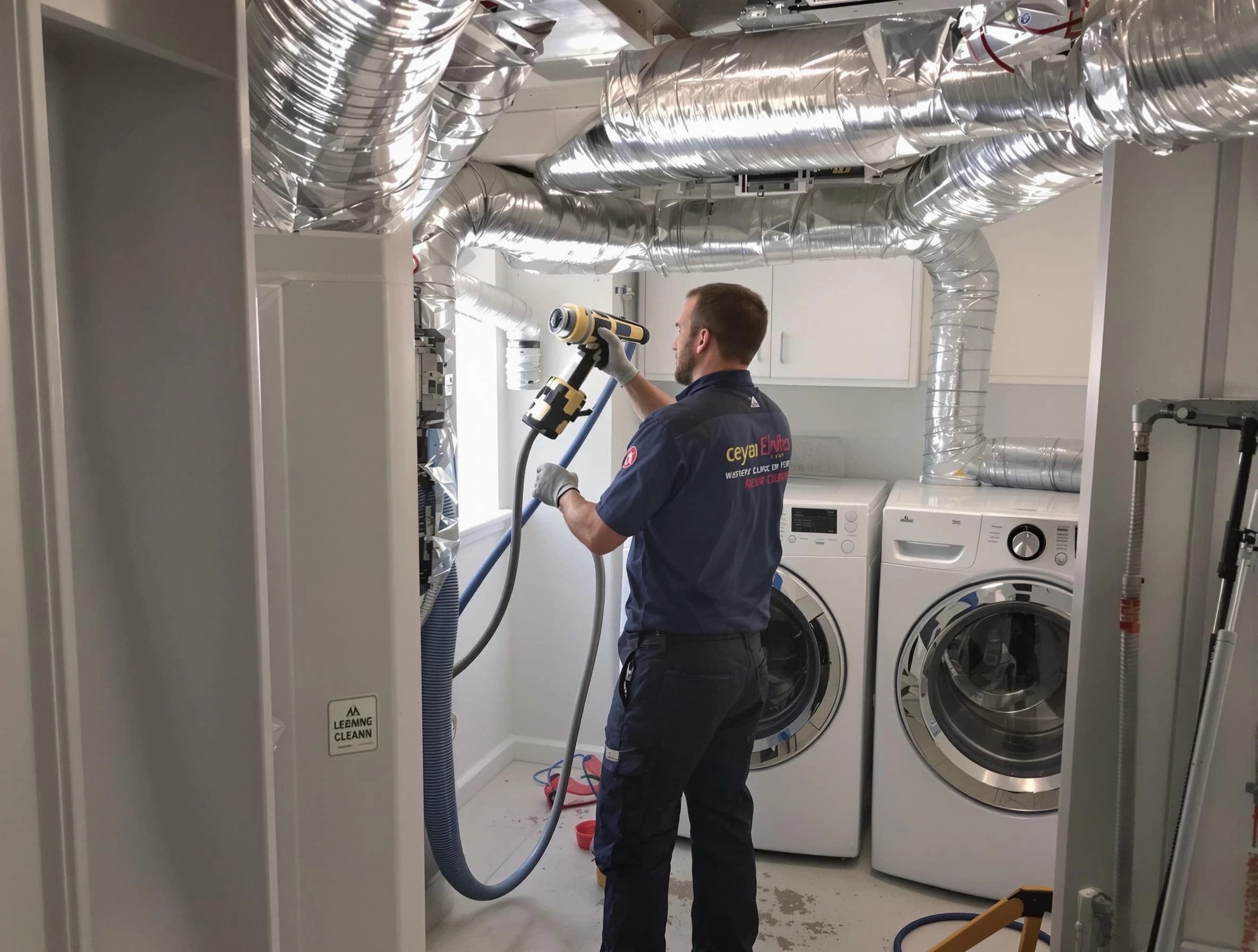 Tucker Dryer Vent Cleaning specialist using advanced equipment for thorough duct cleaning in Tucker