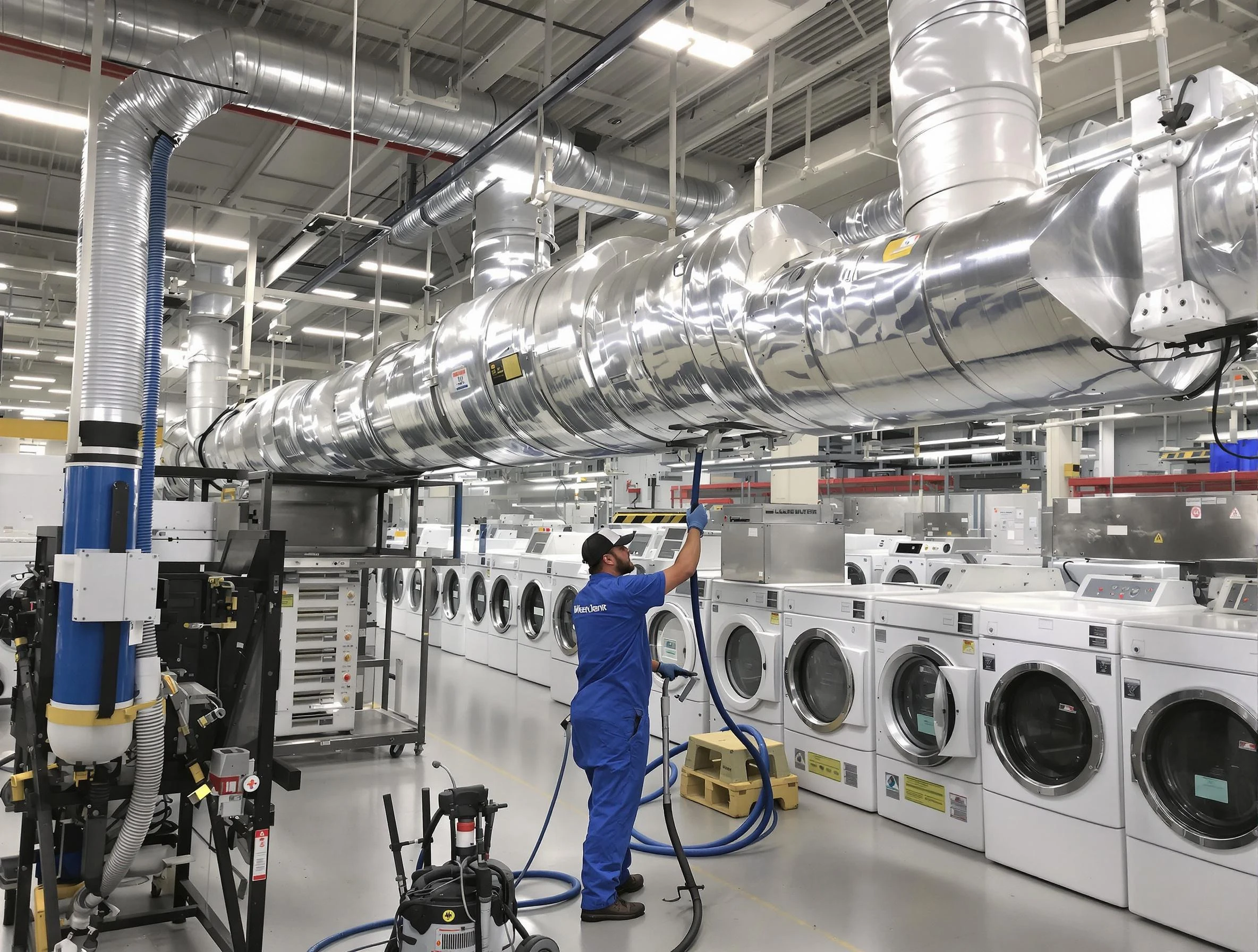 Tucker Dryer Vent Cleaning team performing heavy-duty industrial dryer vent cleaning in Tucker