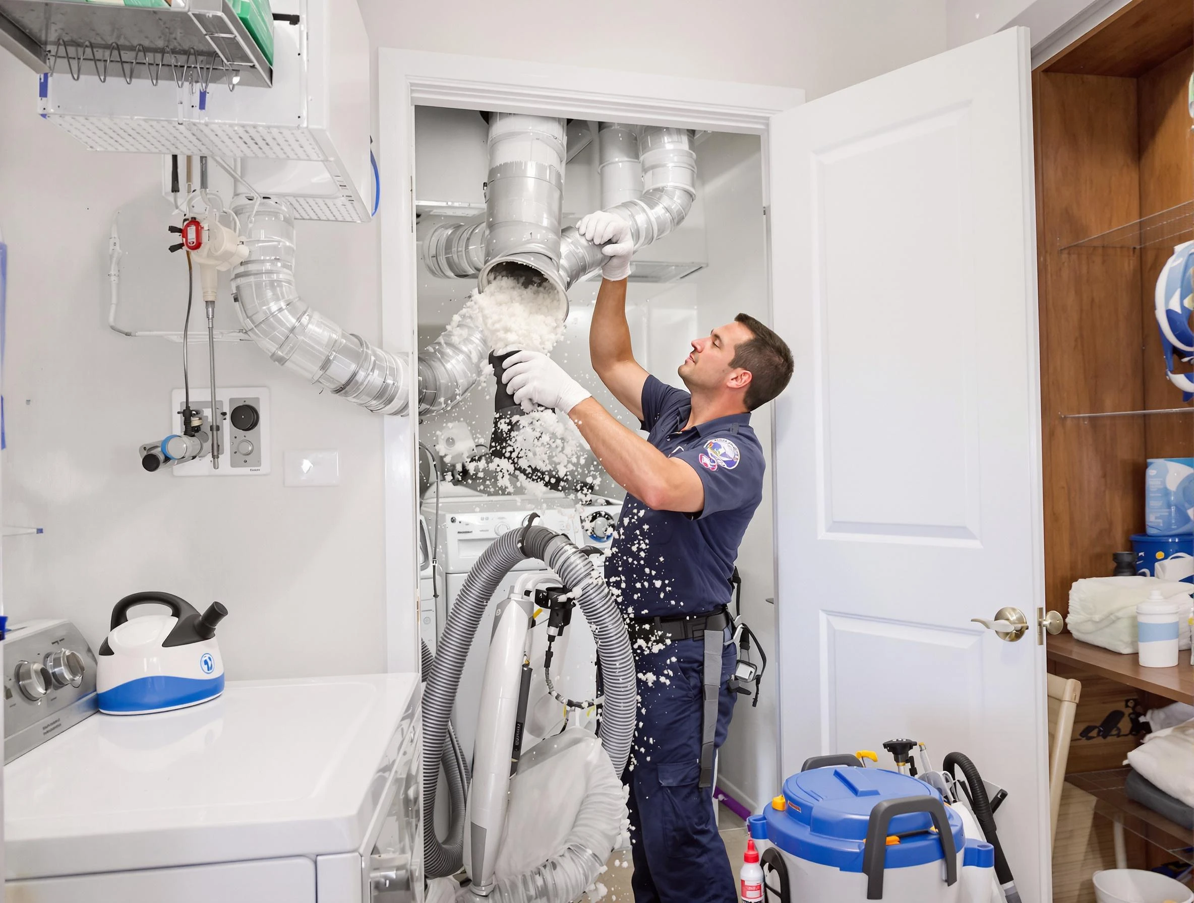 Tucker Dryer Vent Cleaning technician delivering thorough residential dryer vent cleaning service in Tucker
